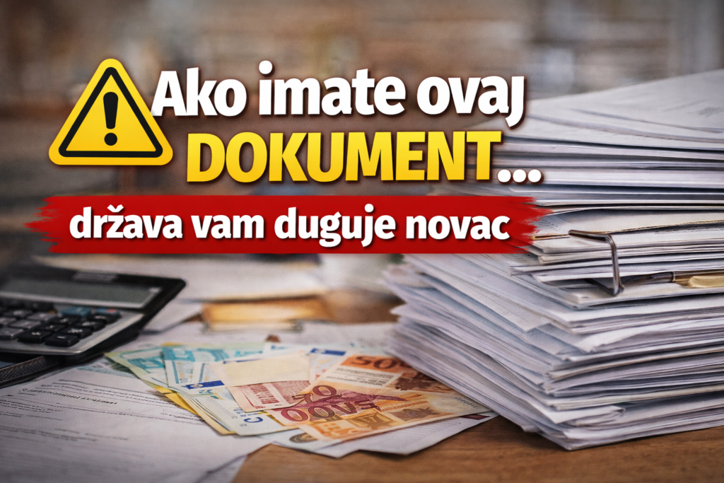 ❗ Ako imate ovaj dokument, država vam MOŽDA duguje novac (a mnogi to ne provjere)