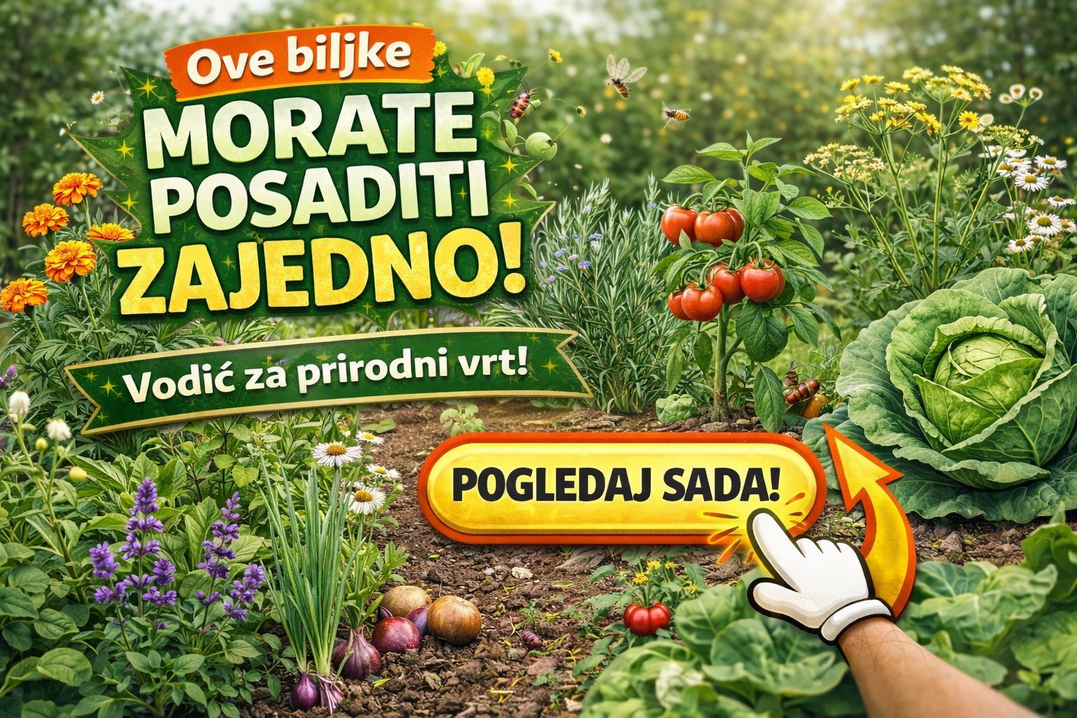 🌱 Ove biljke MORATE saditi zajedno! Prirodna zaštita vrta bez hemije (Vodič sa tabelama)
