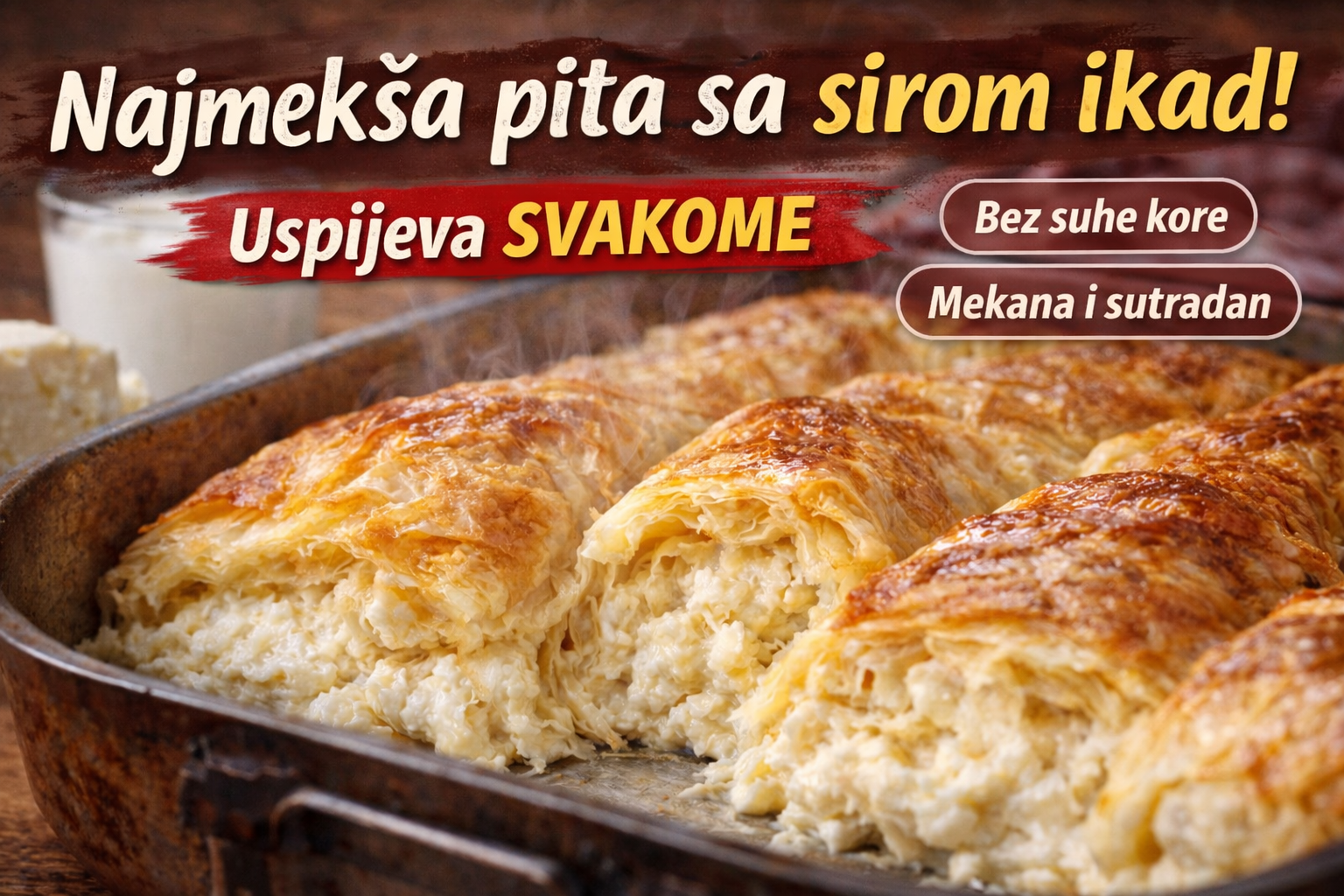 🧀 Najmekša pita sa sirom ikad – uspijeva SVAKOME (bez suhe kore i bez greške)