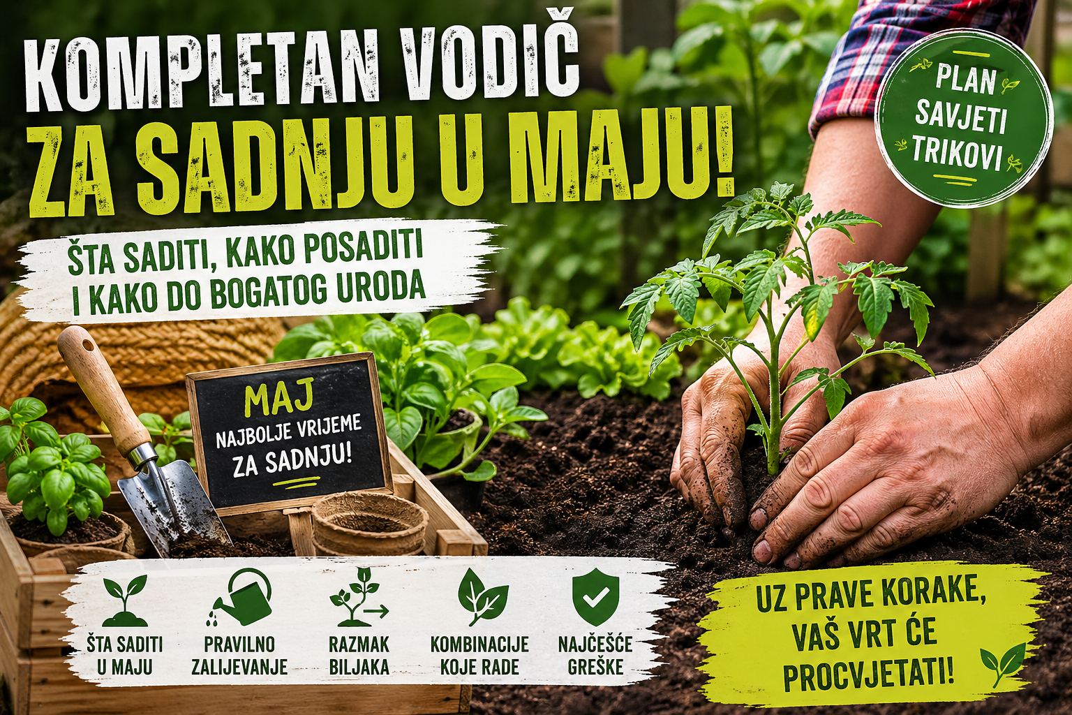 🌱📅 KOMPLETAN VODIČ: Šta saditi u maju (i kako izvući maksimum iz bašte)